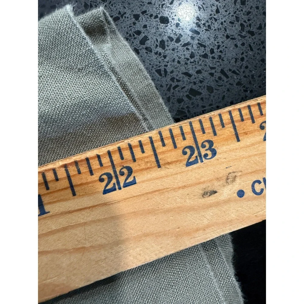 Everlane Women Olive Green Linen Button Front Wide Leg Jumpsuit Size 0 Tie Back